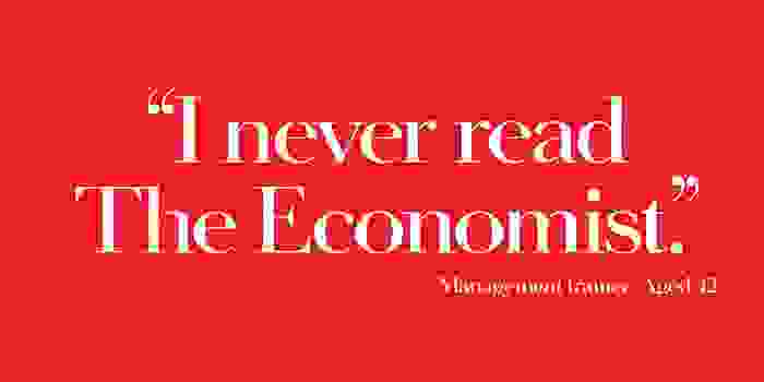 Economist 'I never read the Economist' advert